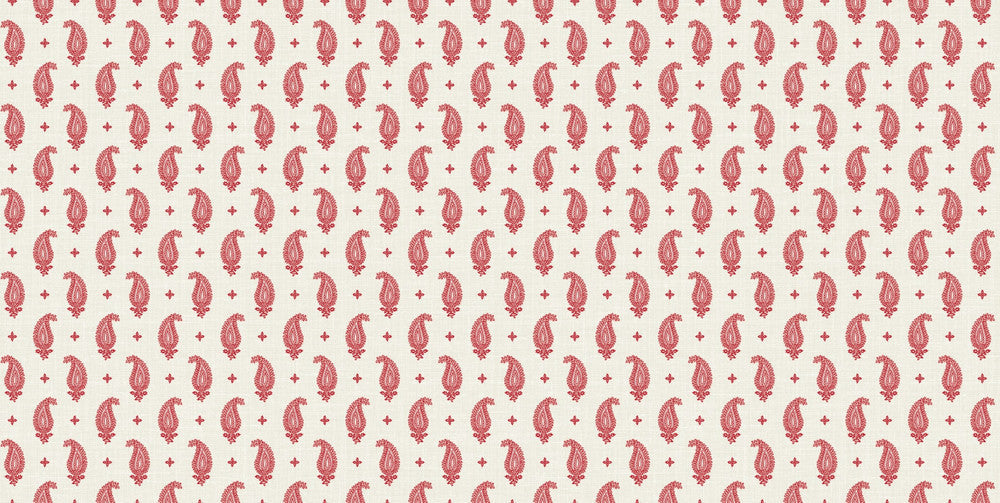 Maia Linen Fabric Rustic Rouge FC62711F by Seabrook Designs Designer Fabric