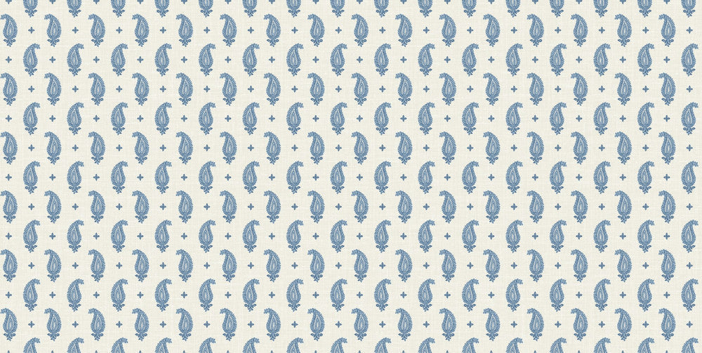 Maia Linen Fabric French Blue FC62712F by Seabrook Designs Designer Fabric