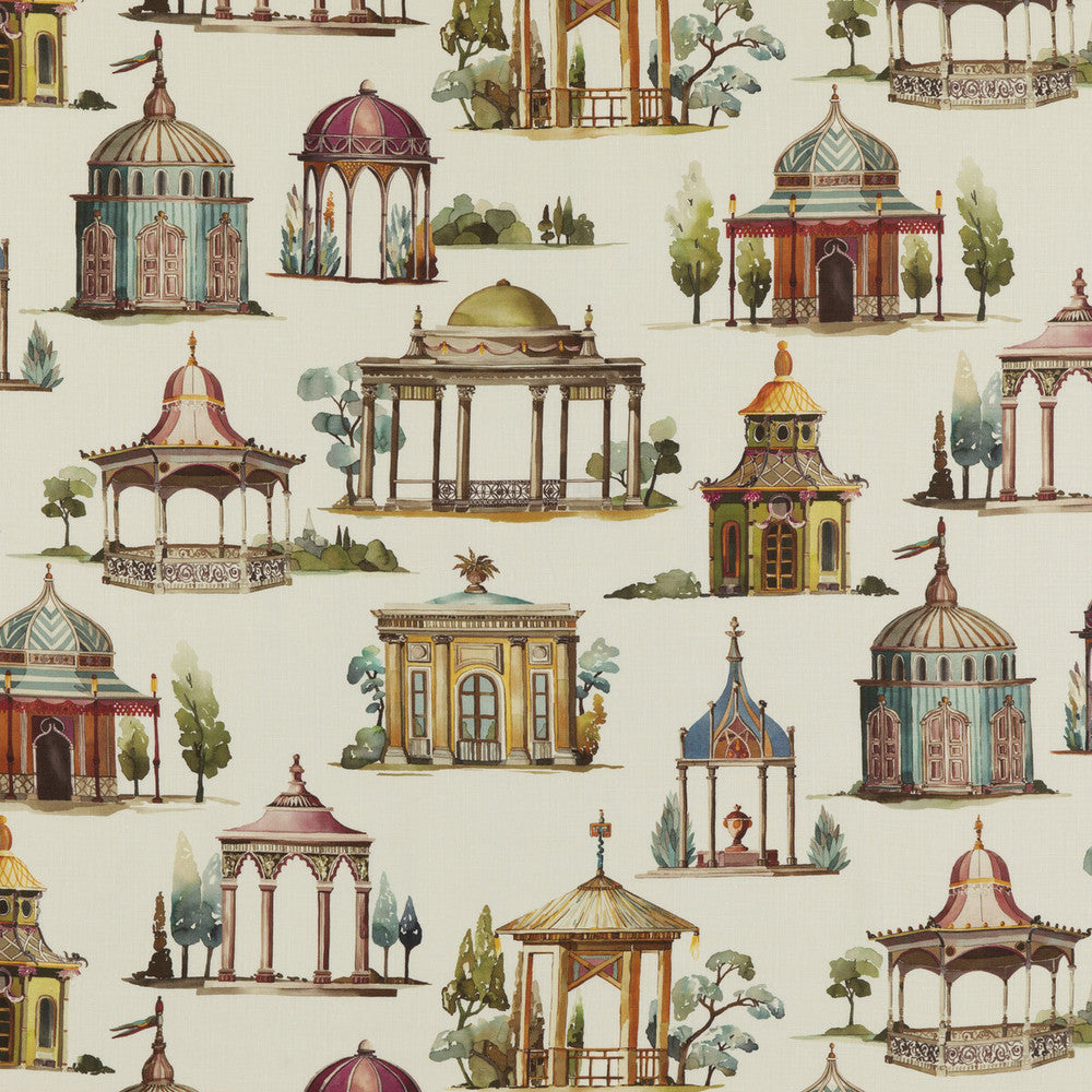 Follies Plum by Mulberry Designer Fabric MULBERRY LONG WEEKEND LINEN - 100% Austria Horizontal: 57.918 and Vertical: 35.46 57.918 - Swanky Fabrics -