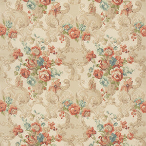 Mulberry Fabric Floral Rococo Red/Green
