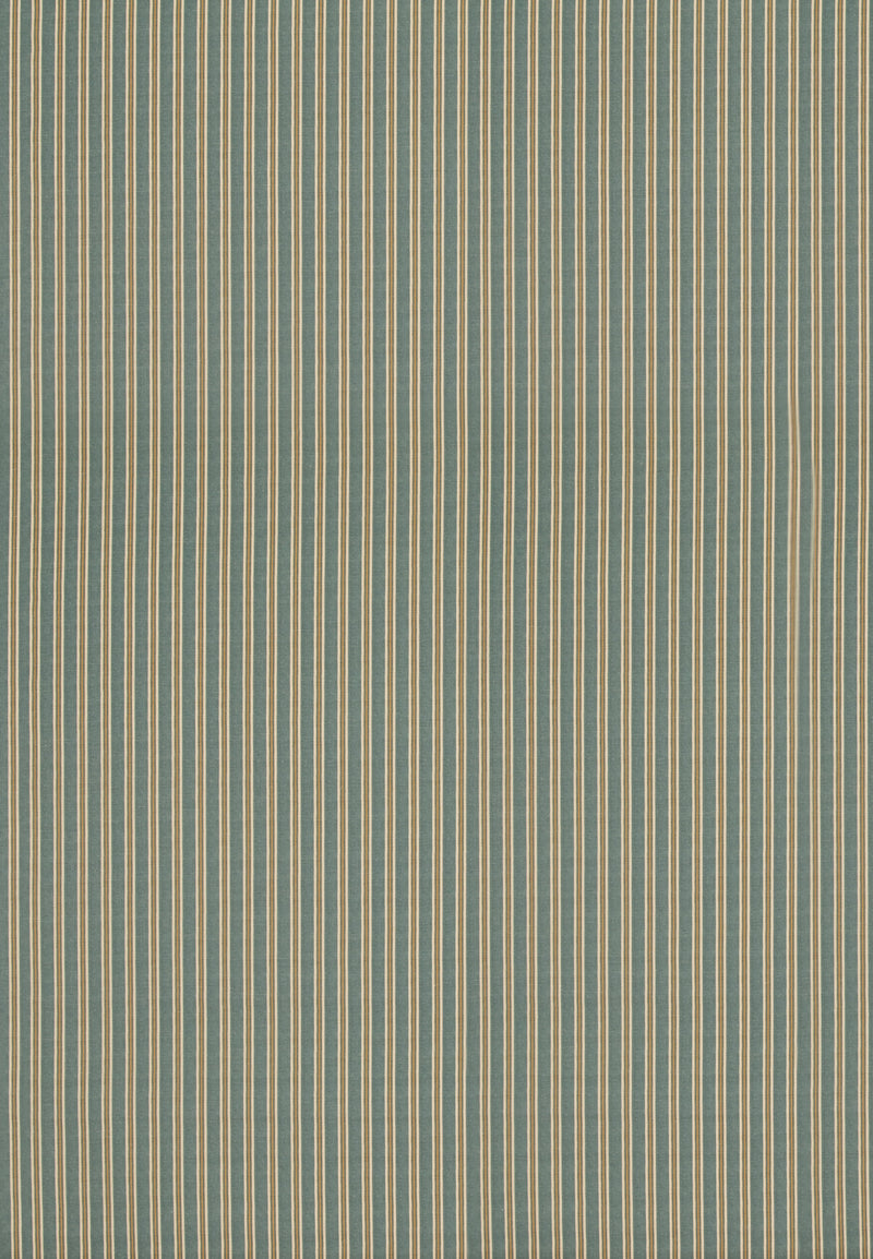 Mulberry Fabric Somerton Stripe - Teal/Ochre