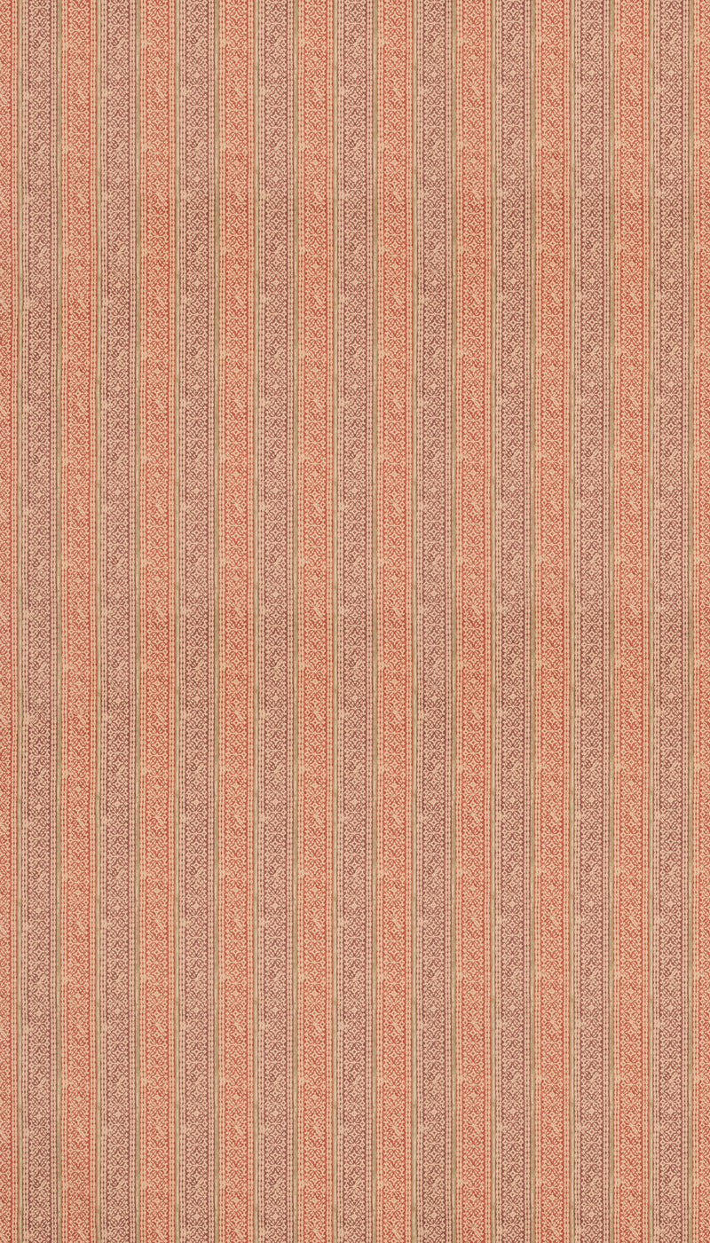 Mulberry Fabric Ladbroke Stripe - Plum/Russet