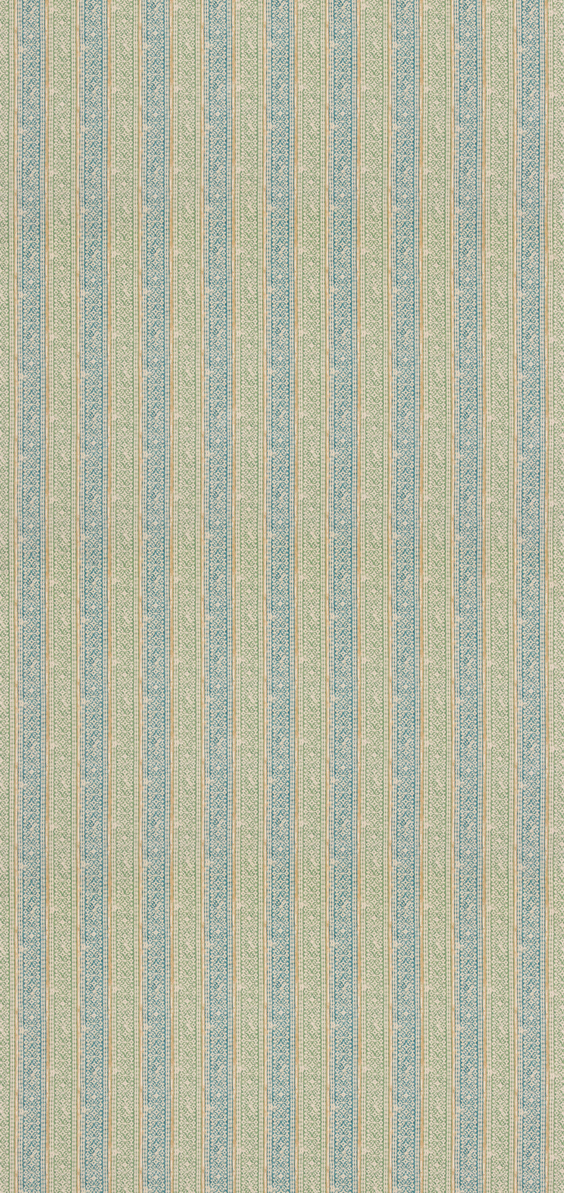 Mulberry Fabric Ladbroke Stripe - Teal/Green