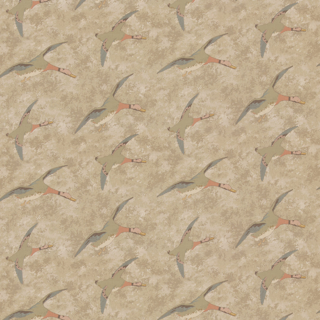 Mulberry Fabric Forest Ducks - Parchment