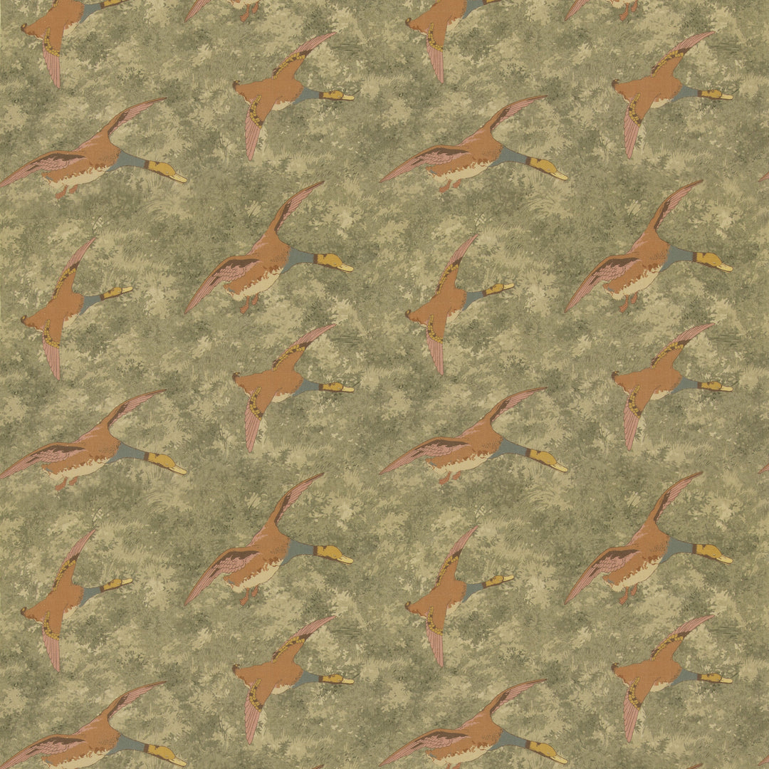 Mulberry Fabric Forest Ducks - Lovat