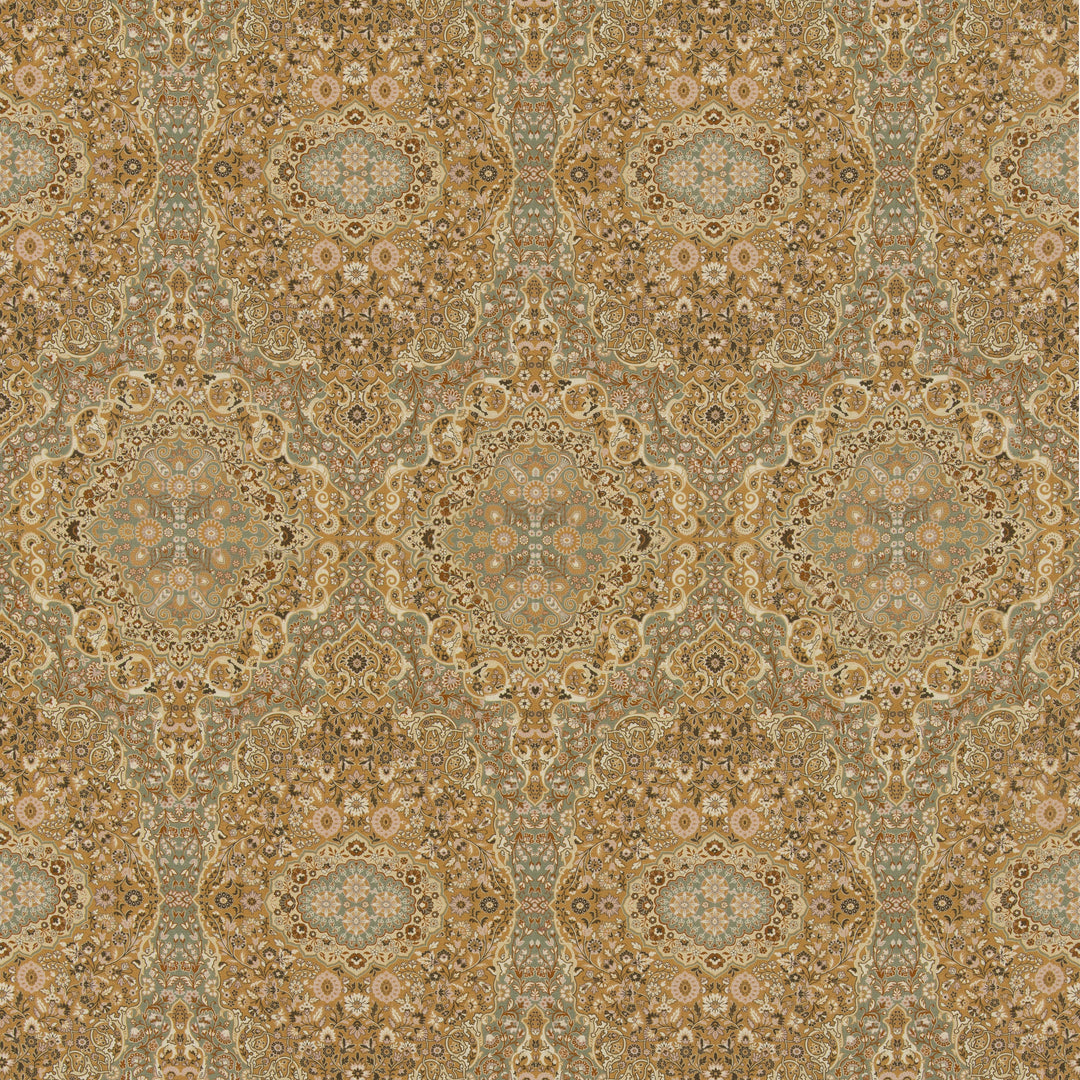 Mulberry Fabric Woodland Paisley - Ochre