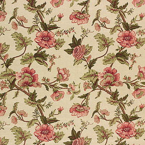 Mulberry Fabric Hidcote Vine Green/Pink