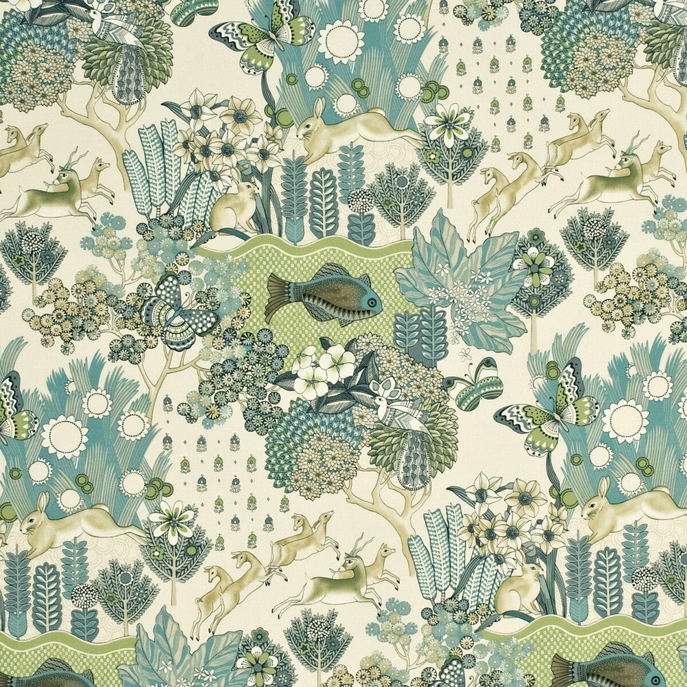 Glendale Teal/Leaf by Mulberry Fabric Mulberry Fabric Glendale Teal/LeafFabric COUNTRY WEEKEND COTTON - 100% Italy </p><p>Repeat: H: 27.186, V: 35.854 55.16 - Fabric Carolina -