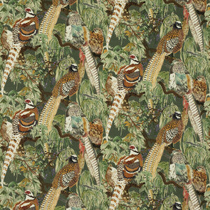 Mulberry Fabric Game Birds Velvet Forest