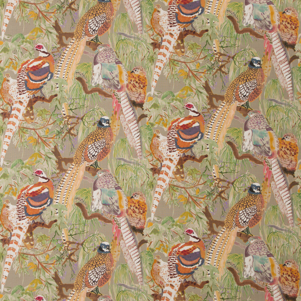 Game Birds Linen Stone/Multi by Mulberry Fabric Mulberry Fabric Game Birds Linen Stone/MultiFabric BOHEMIAN ROMANCE LINEN - 100% Austria </p><p>Repeat: H: 28.959, V: 24.034 57.918 - Fabric Carolina -