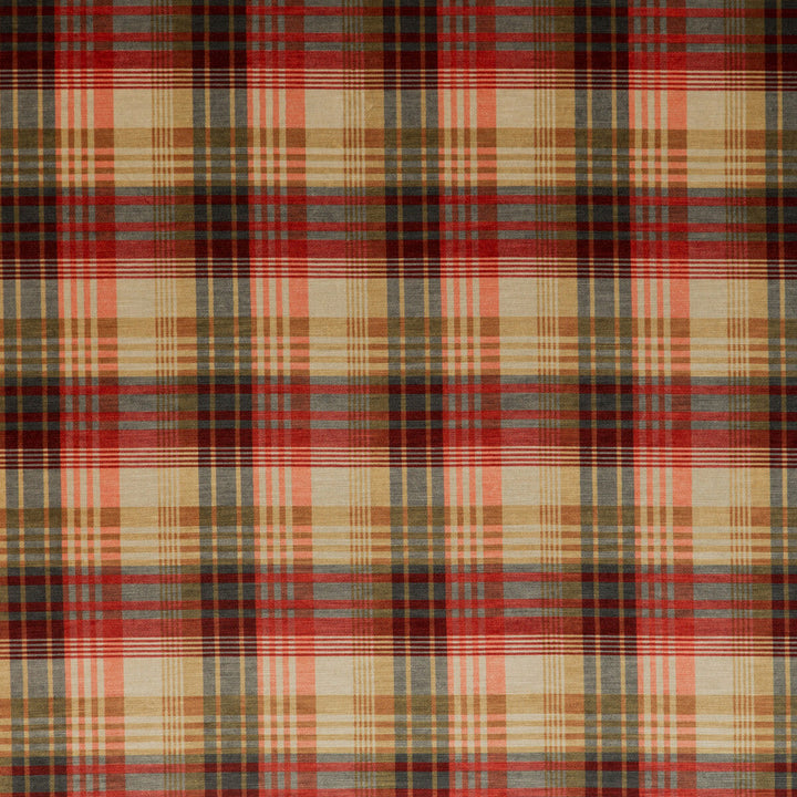 Velvet Ancient Tartan Spice by Mulberry Designer Fabric BOHEMIAN WEAVES VISCOSE - 60%;COTTON - 30%;POLYESTER - 10% Italy HEAVY Horizontal: 8.274 and Vertical: 8.274 50.826 - Swanky Fabrics -
