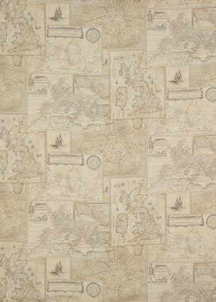 Bohemian Travels Linen Sand by Mulberry Designer Fabric BOHEMIAN TRAVELS LINEN - 100% Austria HEAVY Horizontal: 53.978 and Vertical: 28.762 53.978 - Swanky Fabrics -