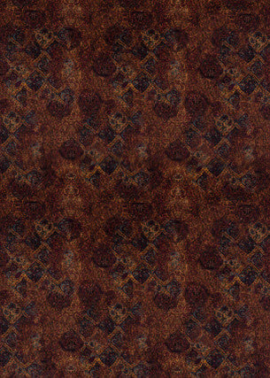 Bohemian Velvet Fig/Sienna by Mulberry Designer Fabric BOHEMIAN TRAVELS VISCOSE - 60%;COTTON - 30%;POLYESTER - 10% Italy HEAVY Horizontal: 13.79 and Vertical: 24.822 55.16 - Swanky Fabrics -