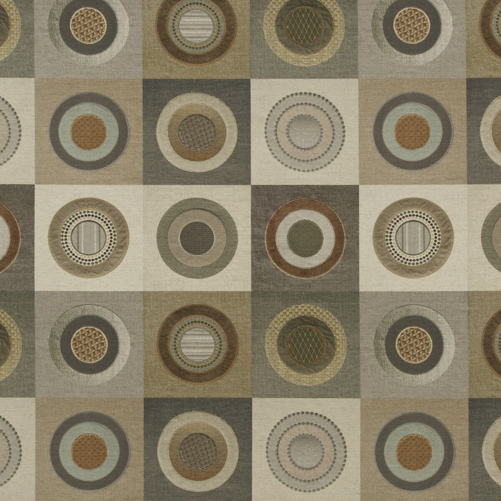 Dress Circle Linen Warm Grey by Mulberry Designer Fabric FESTIVAL COTTON - 46%;VISCOSE - 36%;LINEN - 18% Italy Horizontal: 27.974 and Vertical: 27.58 55.948 - Swanky Fabrics -