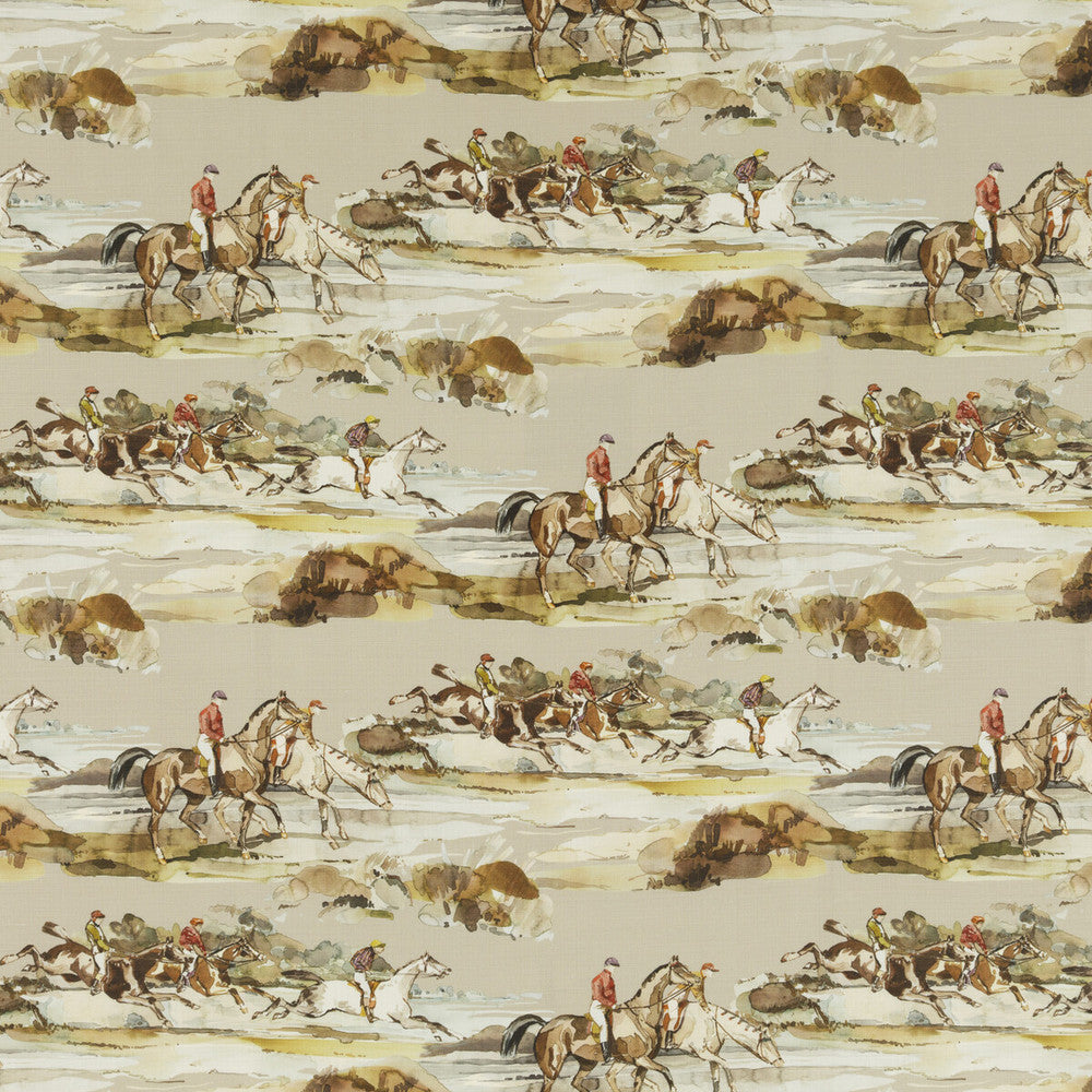 Morning Gallop Linen Grey/Sand by Mulberry Designer Fabric FESTIVAL LINEN - 100% Austria Horizontal: 27.974 and Vertical: 18.518 55.948 - Swanky Fabrics -