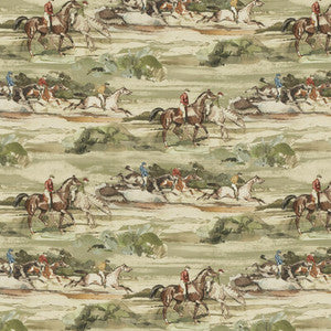 Mulberry Fabric Morning Gallop Linen Antique