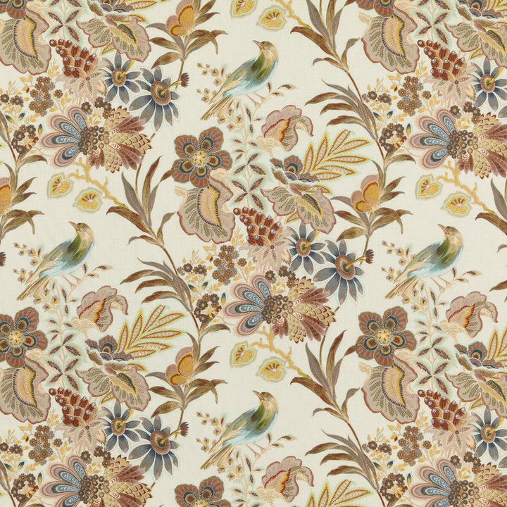 Artist Garden Spice by Mulberry Designer Fabric MODERN COUNTRY II LINEN - 100% Austria Horizontal: 29.156 and Vertical: 27.186 58.312 - Swanky Fabrics -