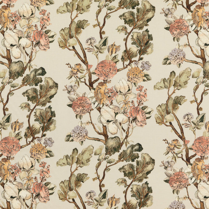 Wild Side Coral/Green by Mulberry Fabric Mulberry Fabric Wild Side Coral/GreenFabric MODERN COUNTRY II LINEN - 100% Austria </p><p>Repeat: H: 18.912, V: 29.55 56.736 - Fabric Carolina -