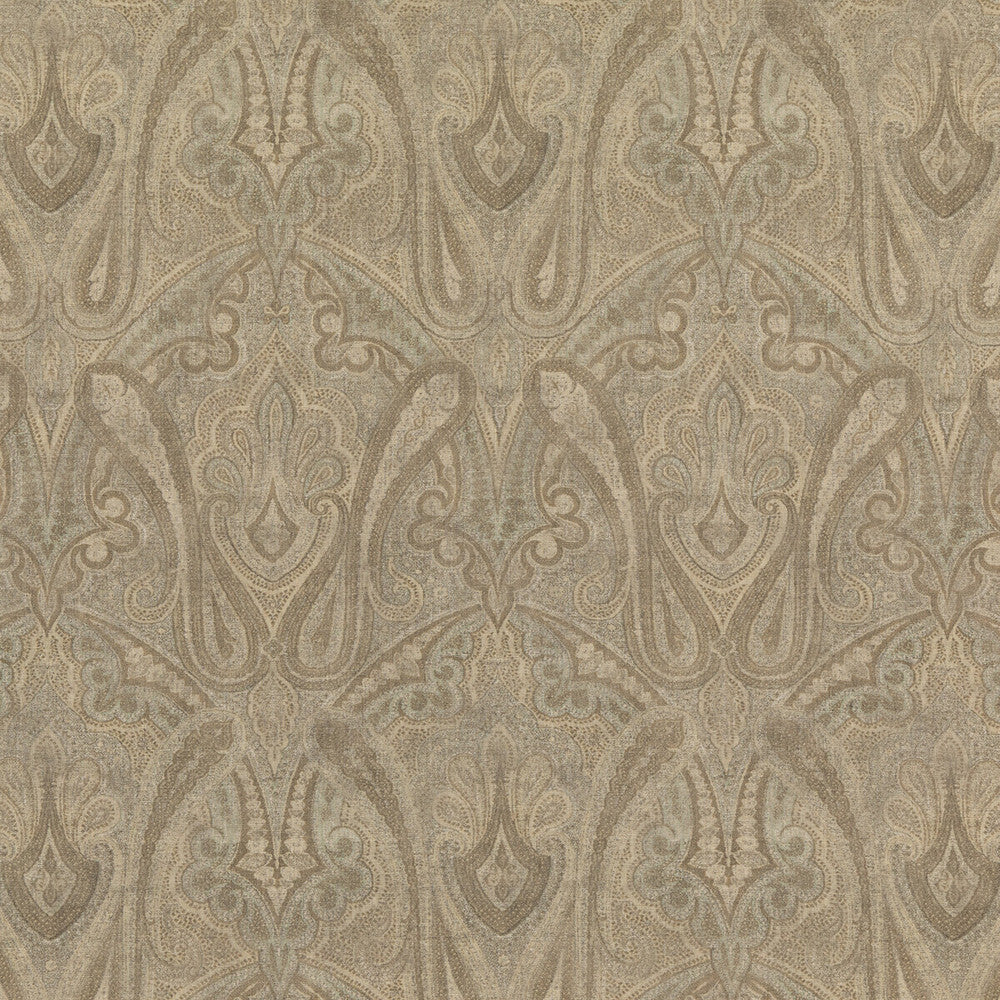 Canvas Paisley Mineral by Mulberry Designer Fabric MODERN COUNTRY II VISCOSE - 82%;LINEN - 18% United Kingdom HEAVY Horizontal: 18.124 and Vertical: 29.156 54.372 - Swanky Fabrics -