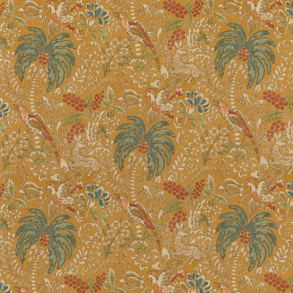 Fantasia Spice by Mulberry Designer Fabric MODERN COUNTRY I VISCOSE - 67%;LINEN - 33% United Kingdom HEAVY Horizontal: 27.383 and Vertical: 24.822 54.766 - Swanky Fabrics -
