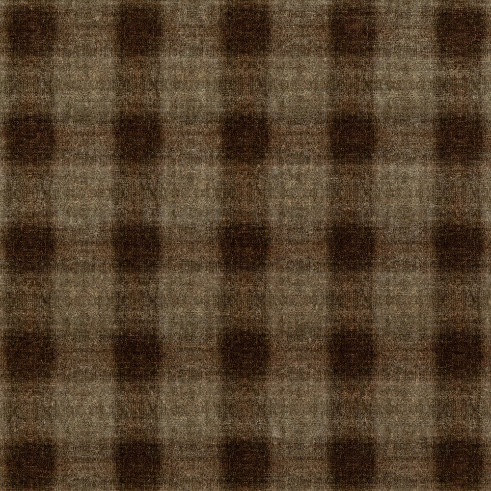 Highland Check Woodsmoke by Mulberry Designer Fabric MODERN COUNTRY VELVETS VISCOSE - 55%;COTTON - 45% Italy HEAVY Horizontal: 6.895 and Vertical: 7.092 55.16 - Swanky Fabrics -