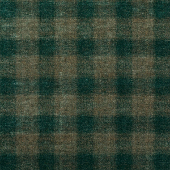 Highland Check Teal by Mulberry Designer Fabric MODERN COUNTRY VELVETS VISCOSE - 55%;COTTON - 45% Italy HEAVY Horizontal: 6.895 and Vertical: 7.092 55.16 - Swanky Fabrics -