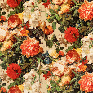 Mulberry Fabric Floral Pompadour Velvet Spice