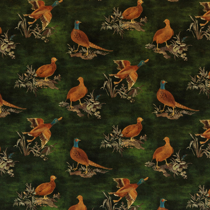 Game Show Emerald by Mulberry Designer Fabric MODERN COUNTRY VELVETS COTTON - 88%;POLYESTER - 12% Austria HEAVY Horizontal: 26.398 and Vertical: 18.124 52.796 - Swanky Fabrics -