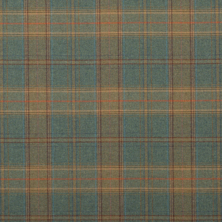 Shetland Plaid Teal by Mulberry Designer Fabric BOHEMIAN ROMANCE WOOL - 100% United Kingdom LIGHT Horizontal: and Vertical: 13.79 59.1 - Swanky Fabrics -