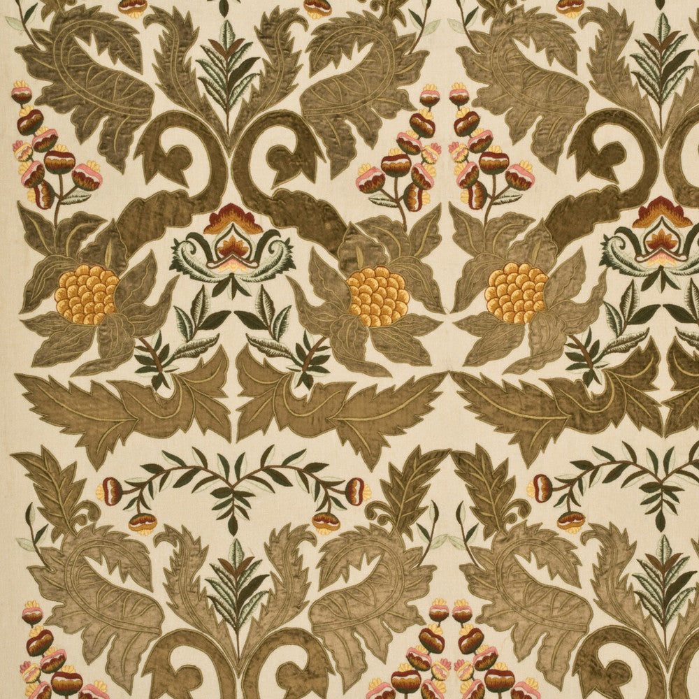Constantine Linen Sage/Gold by Mulberry Fabric Mulberry Fabric Constantine Linen Sage/GoldFabric GRANDIFLORA II LINEN - 58%;VISCOSE - 42% India </p><p>Repeat: H: 25.61, V: 29.55 51.22 - Fabric Carolina -