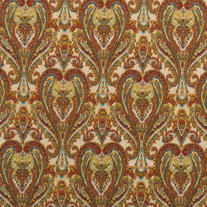 Bohemian Paisley Multi by Mulberry Designer Fabric BOHEMIAN ROMANCE VISCOSE - 81%;POLYESTER - 12%;COTTON - 7% Turkey Horizontal: 12.608 and Vertical: 22.852 48.462 - Swanky Fabrics -