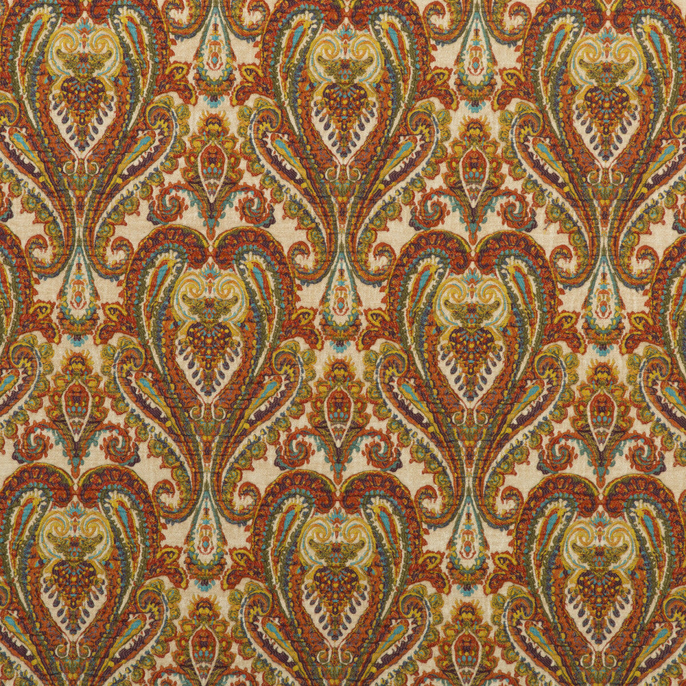 Bohemian Paisley Multi by Mulberry Designer Fabric BOHEMIAN ROMANCE VISCOSE - 81%;POLYESTER - 12%;COTTON - 7% Turkey Horizontal: 12.608 and Vertical: 22.852 48.462 - Swanky Fabrics -