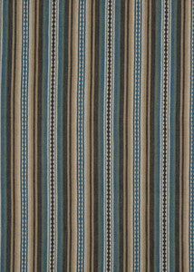 Mulberry Fabric Dalton Stripe Indigo/Teal