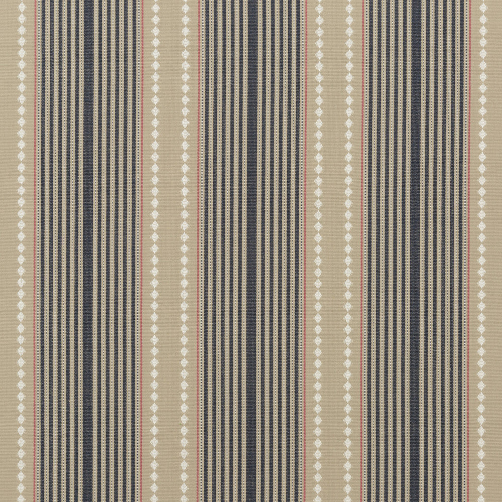 Brighton Stripe Indigo/Linen by Mulberry Fabric Mulberry Fabric Brighton Stripe Indigo/LinenFabric FESTIVAL COTTON - 100% India </p><p>Repeat: H: 10.638, V: 0.788 53.19 - Fabric Carolina -