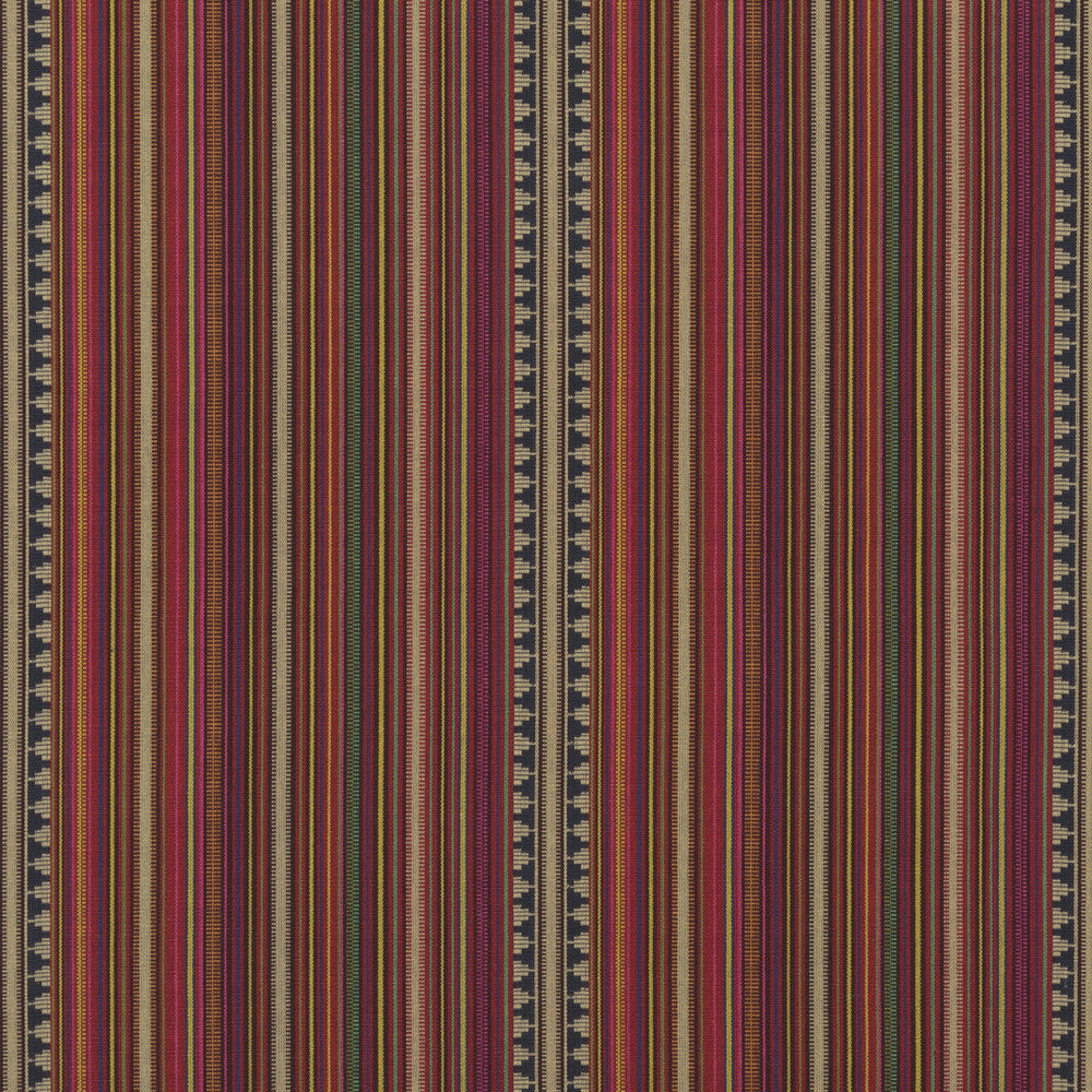 Pageant Stripe Multi by Mulberry Designer Fabric FESTIVAL COTTON - 100% India MEDIUM Horizontal: 17.139 and Vertical: 0.985 51.22 - Swanky Fabrics -