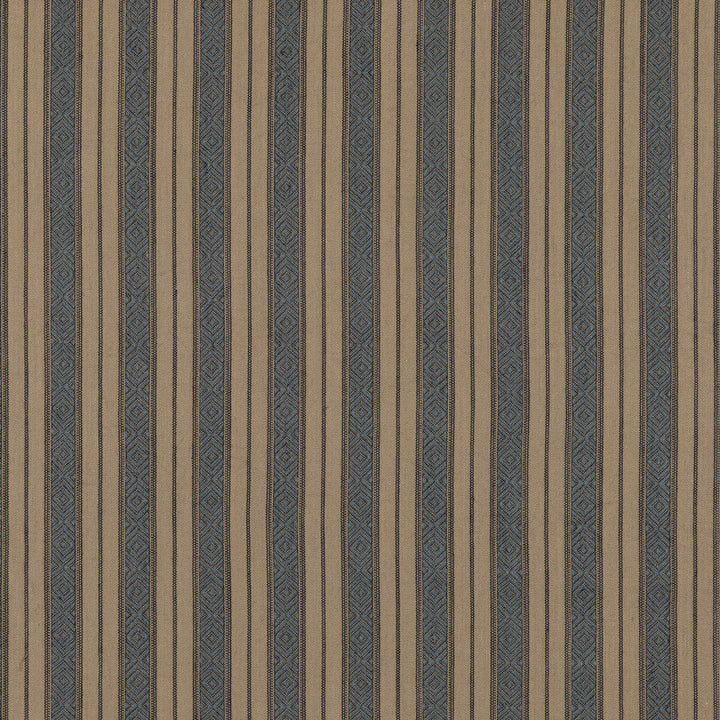Cowdray Stripe Denim by Mulberry Designer Fabric MULBERRY STRIPES II COTTON - 70%;JUTE - 30% India Horizontal: 3.94 and Vertical: 51.22 - Swanky Fabrics -