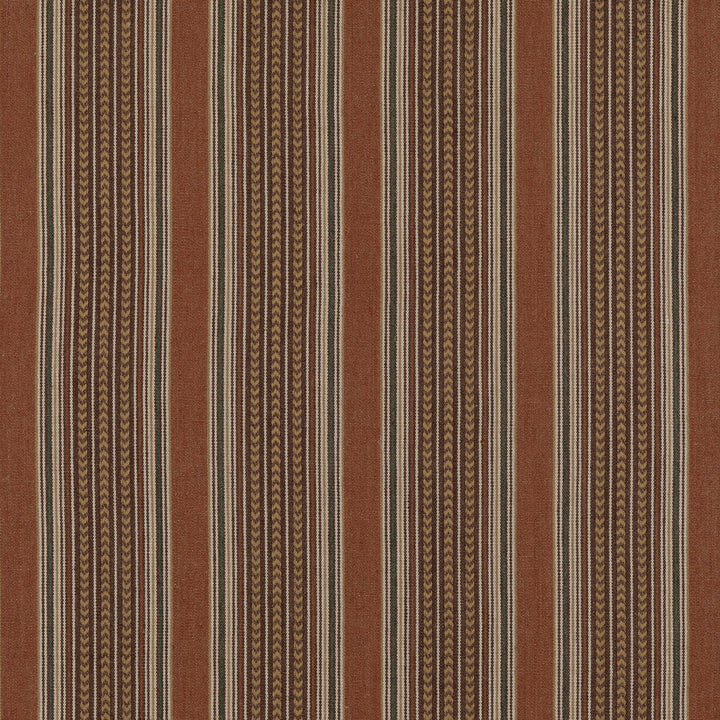 Berber Stripe Spice by Mulberry Designer Fabric MULBERRY STRIPES II COTTON - 68%;JUTE - 32% India Horizontal: 8.865 and Vertical: 52.796 - Swanky Fabrics -