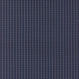 Mulberry Fabric Compass Check Indigo