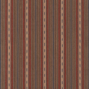 Mulberry Fabric Stony Stripe Rust/Blue