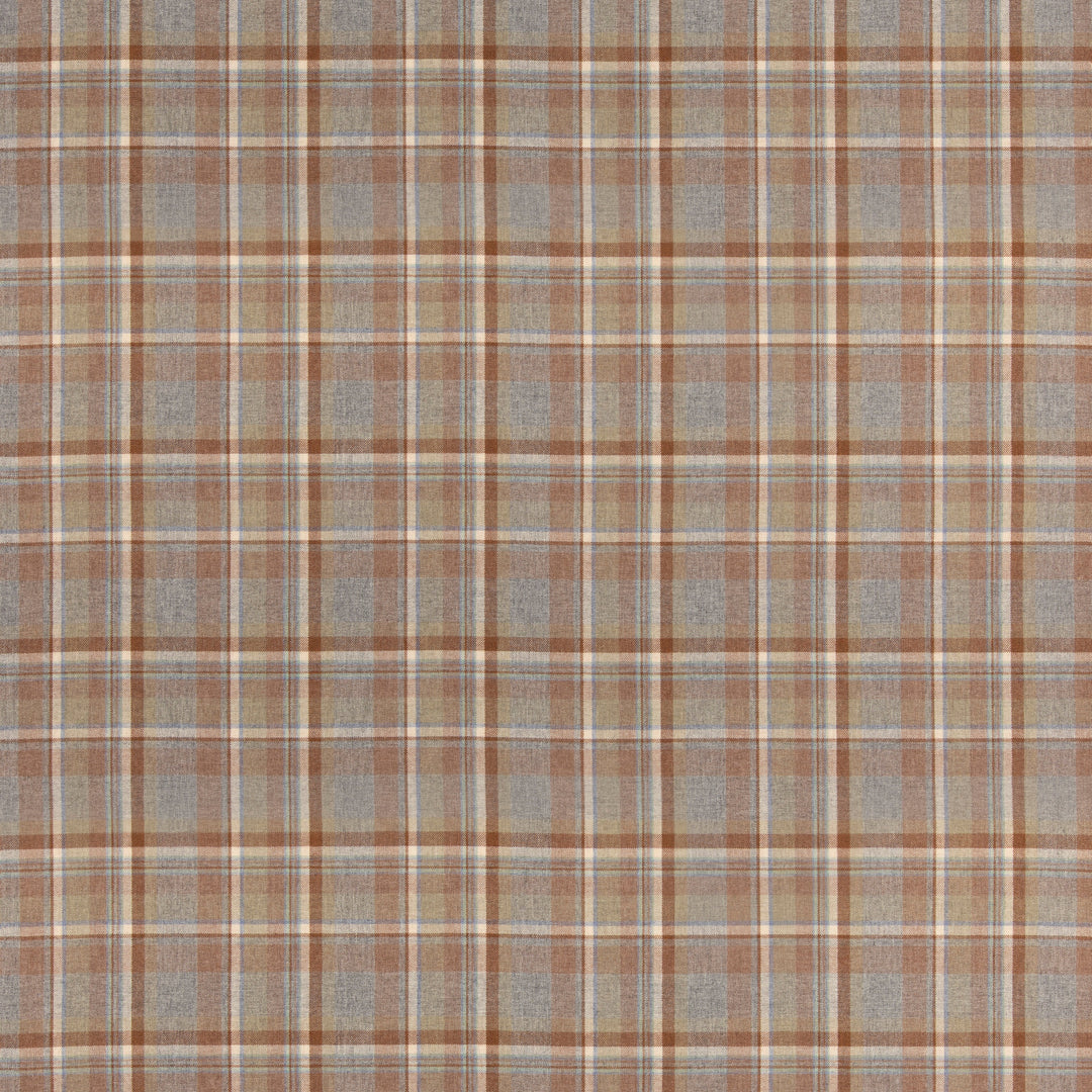 Mulberry Fabric Lindisfarne Plaid - Fawn/Aqua