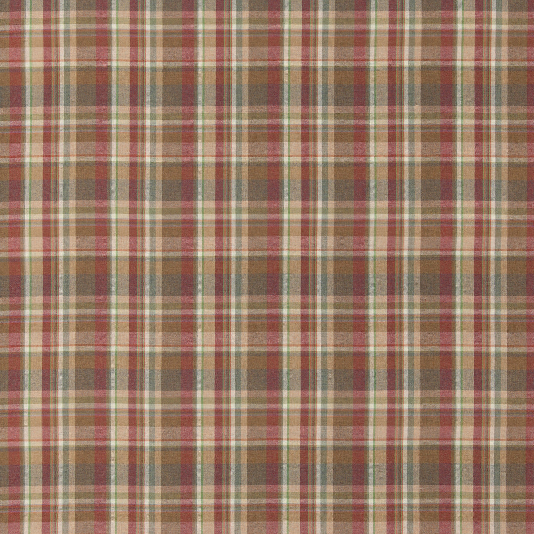 Mulberry Fabric Lindisfarne Plaid - Red/Gold