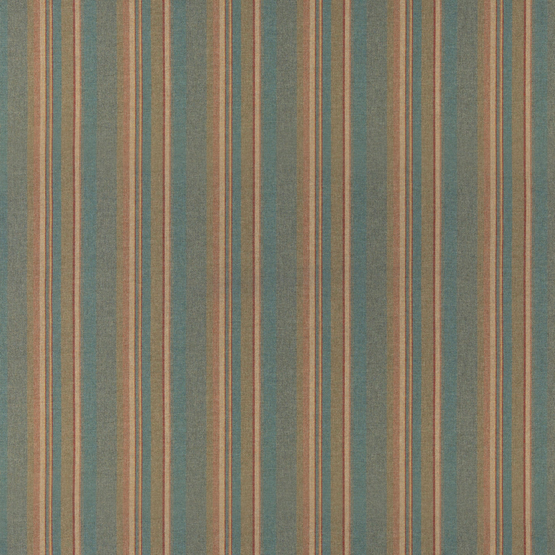 Mulberry Fabric Lindisfarne Stripe - Teal