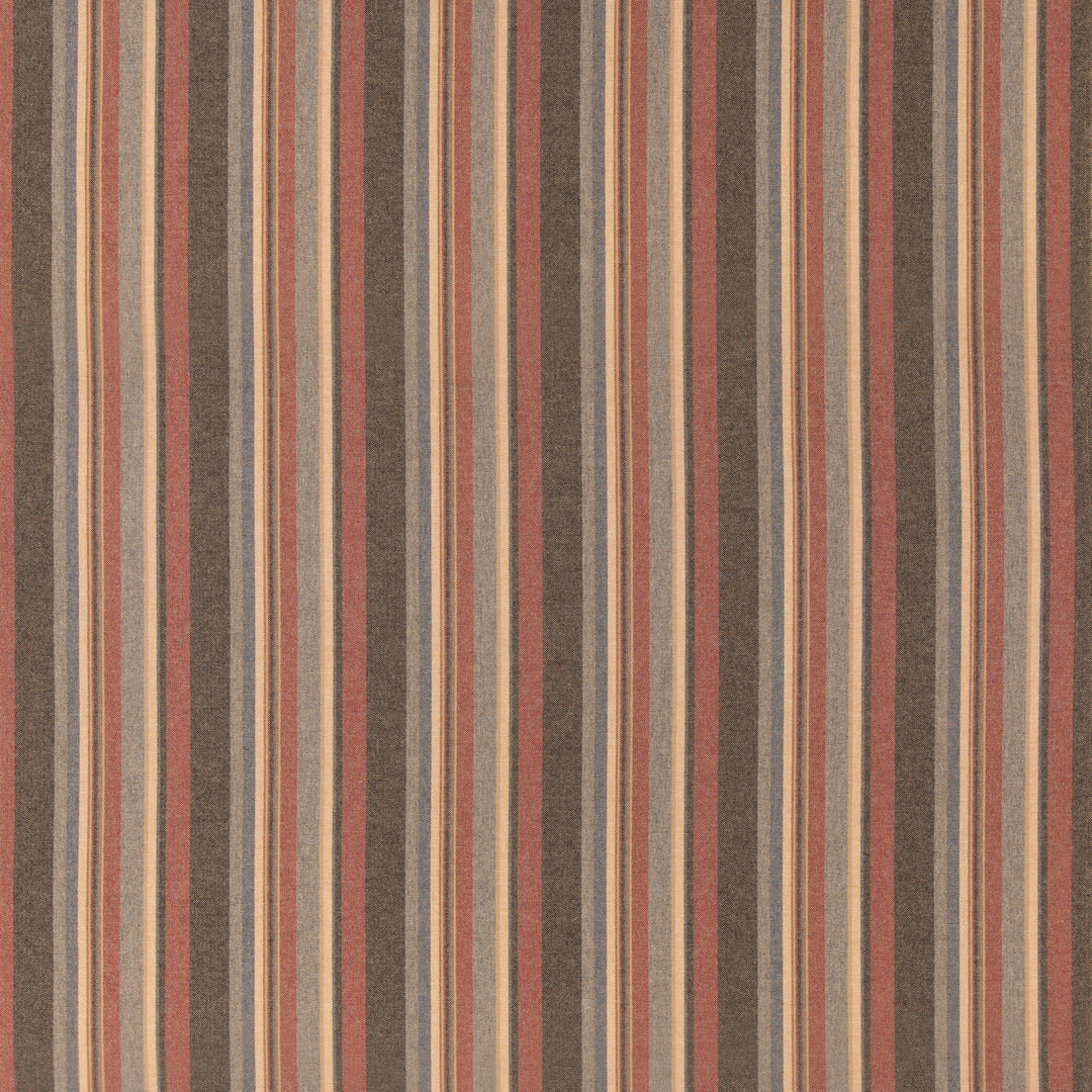 Mulberry Fabric Lindisfarne Stripe - Russet/Slate