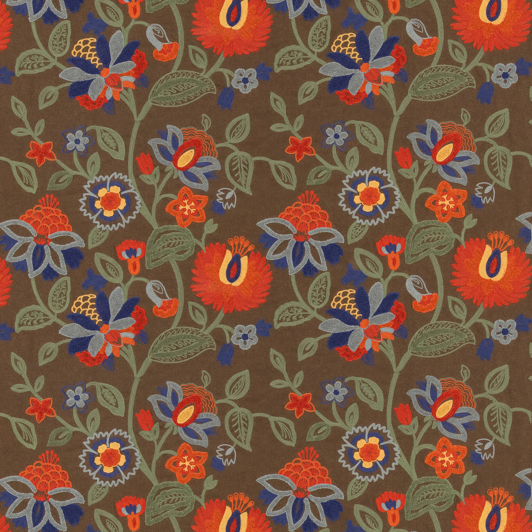 Mulberry Fabric Gorton - Red/Teal