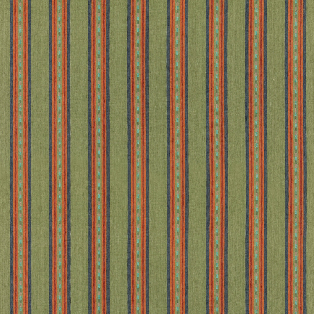 Mulberry Fabric Country Stripe - Emerald