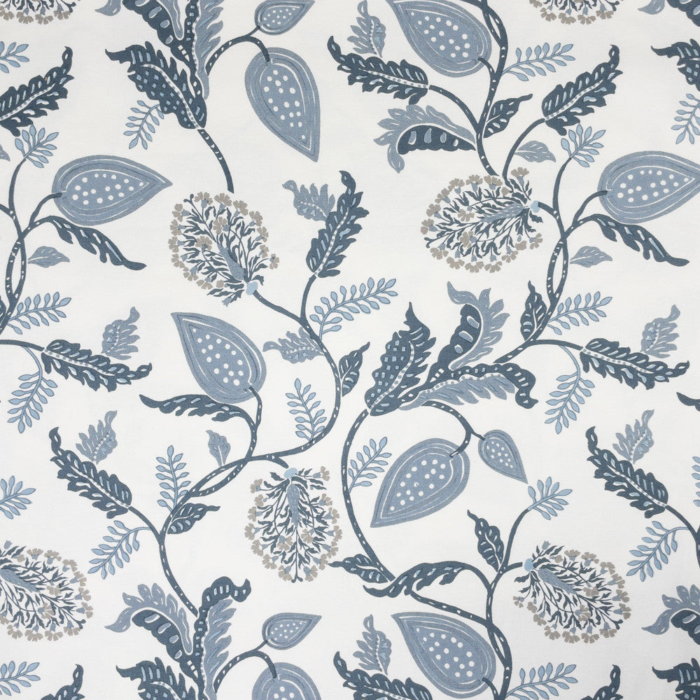 Federal 1 Dresden by Stout Designer Fabric RAINBOW LIBRARY BREEZE/AEGEAN 100%COT INDIA Horizontal: 18.000 and Vertical: 20.750 56 in - Swanky Fabrics -