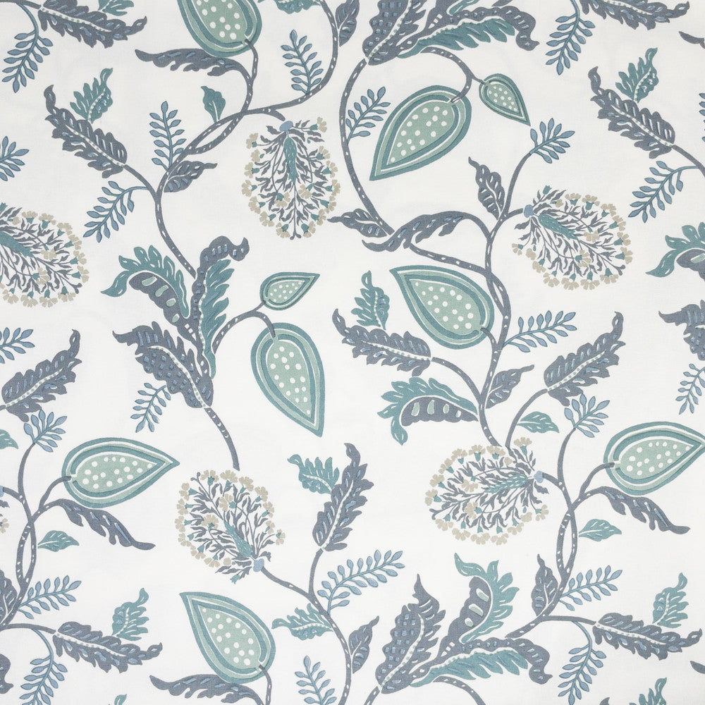 Federal 2 Jasmine by Stout Designer Fabric RAINBOW LIBRARY GLACIER/LAGOON 100%COT INDIA MARTINDALE WEAR TEST (40 000 CIRCULAR RUBS) Horizontal: 18.000 and Vertical: 20.750 56 in - Swanky Fabrics -