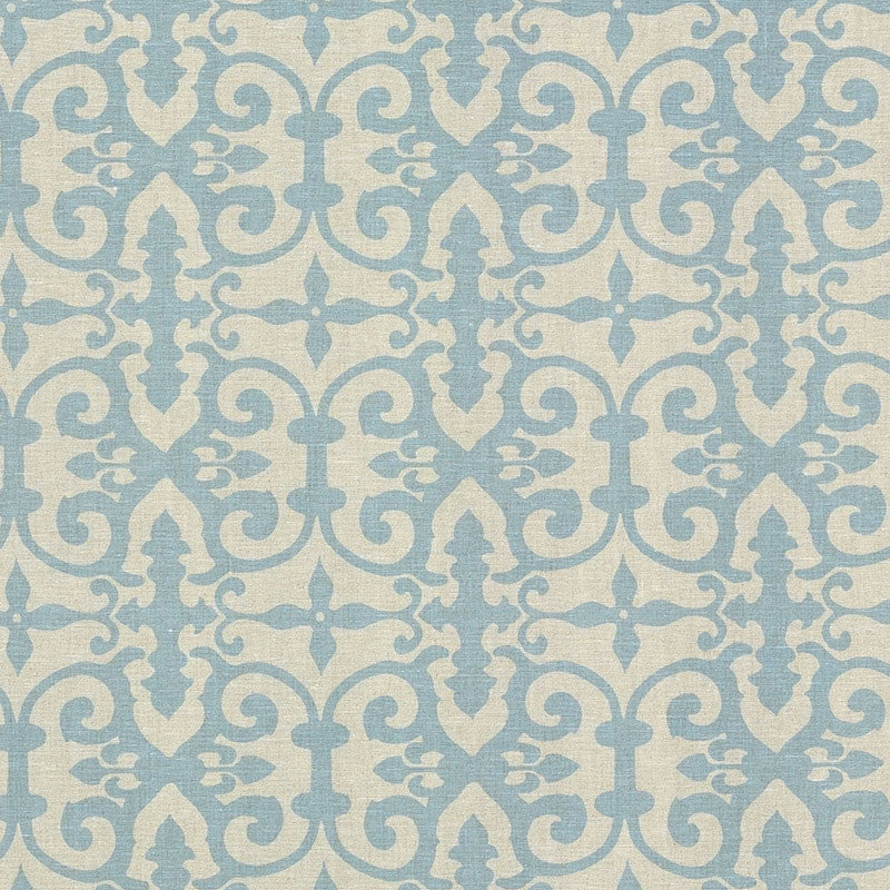Ferne Park Blue Fern001 by Schumacher Designer Fabric VEERE GRENNEY I See Sample UNITED KINGDOM MEDIUM DUTY </p><p>Repeat: Horizontal: 8" (20CM) and Vertical: 8" (20CM) 47" (119CM) - Swanky Fabrics -