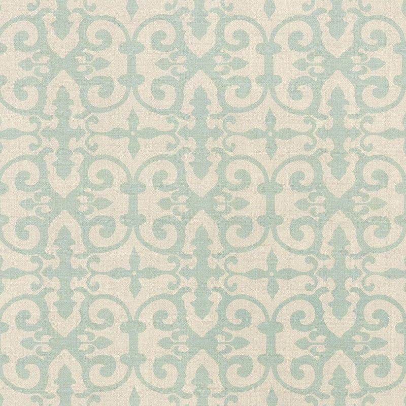 Ferne Park Aqua FERN003 by Schumacher Designer Fabric VEERE GRENNEY I LINEN 100% UNITED KINGDOM MARTINDALE 25,000 </p><p>Repeat: Horizontal: 8" (20CM) and Vertical: 8" (20CM) 47 - Swanky Fabrics -