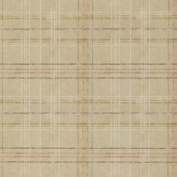 Shetland Plaid Sand by Mulberry Designer Wallcovering MODERN COUNTRY PAPER - 100% United Kingdom - Horizontal: 26.989 and Vertical: 12.608 26.989 - Swanky Fabrics -